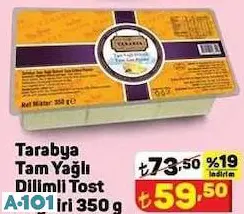 TARABYA TAM YAĞLI DİLİMLİ TOST PEYNİRİ TARABYA TAM YAĞLI DİLİMLİ TOST PEYNİRİ